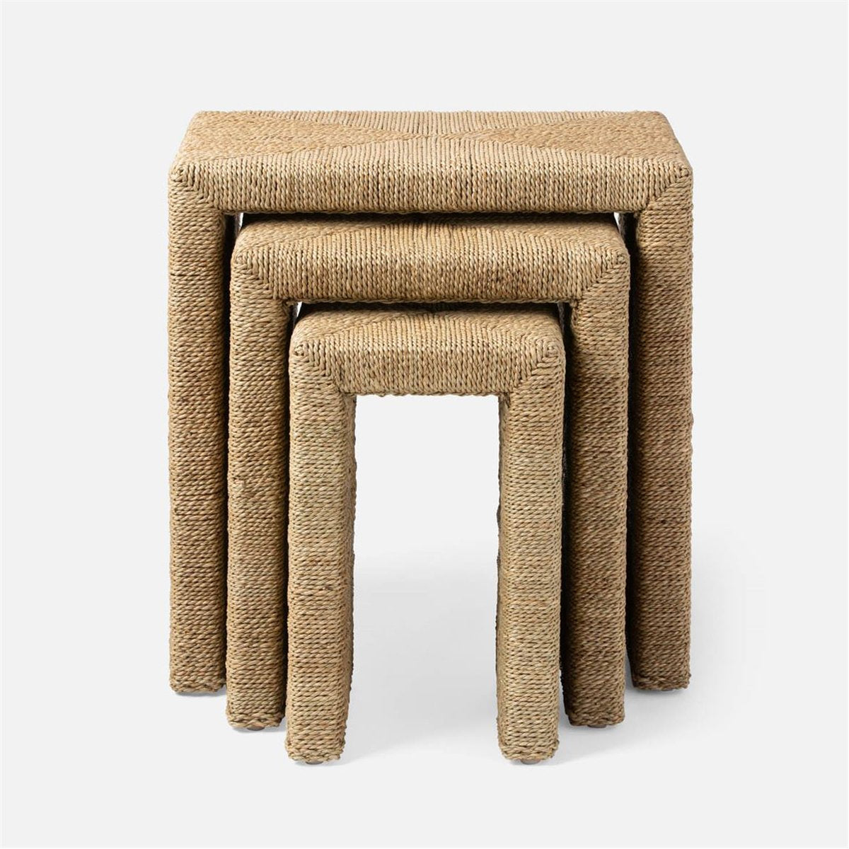 Made Goods Maggie Twisted Seagrass Nesting Tables