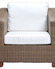 Made Goods Marina Faux Wicker Outdoor Lounge Chair in Danube Fabric