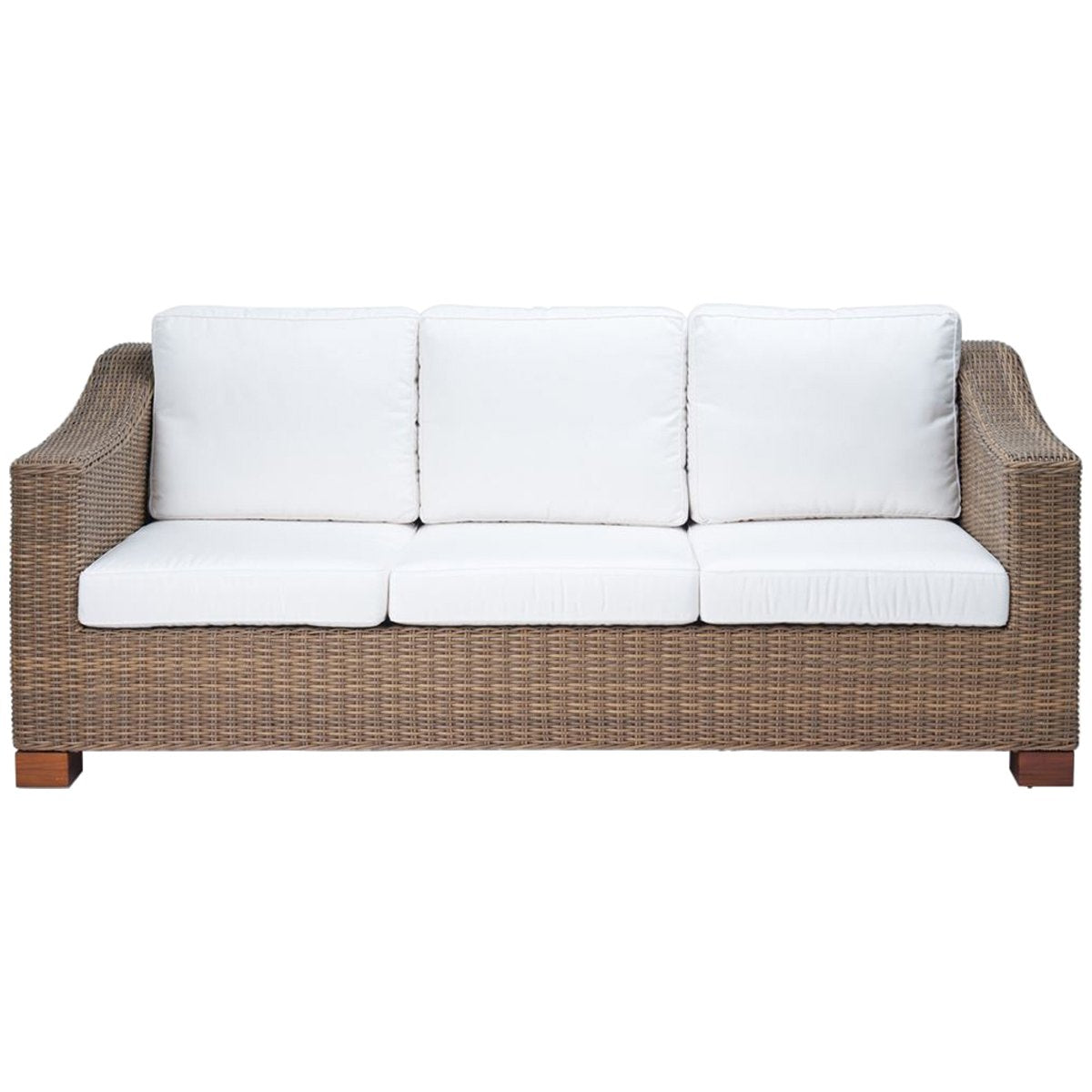 Made Goods Marina Faux Wicker Outdoor Sofa in Volta Fabric