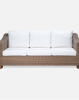 Made Goods Marina Faux Wicker Outdoor Sofa in Havel Velvet