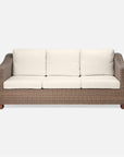 Made Goods Marina Wicker Outdoor Sofa with Cushions in Alsek Fabric