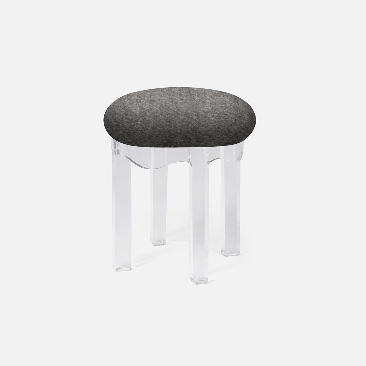 Made Goods Marston Upholstered Round Single Bench in Clyde Fabric