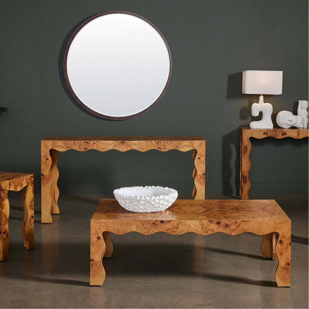 Made Goods Maurice Wavy Parson Style Console Table