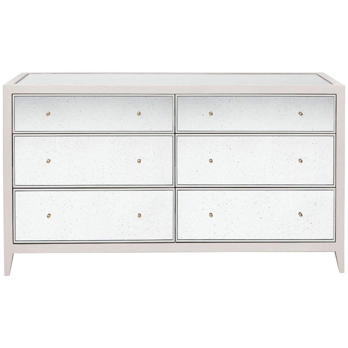 Made Goods Mia Mirrored 6-Drawer Dresser in Faux Shagreen