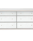 Made Goods Mia Mirrored 6-Drawer Dresser in Faux Shagreen