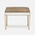 Made Goods Mia Upholstered Mirrored Single Bench in Mondego Cotton Jute