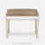 Made Goods Mia Upholstered Mirrored Single Bench in Ivondro Raffia