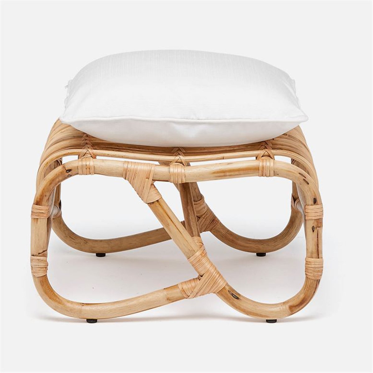 Made Goods Neta Retro Rattan Foot Stool