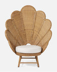 Made Goods Nima Scalloped Peacock Outdoor Lounge Chair in Garonne