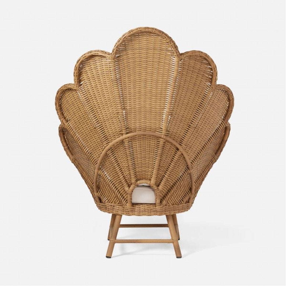 Made Goods Nima Scalloped Peacock Outdoor Lounge Chair in Havel Velvet