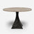 Made Goods Noor Round Metal Dining Table in Warm Gray Marble