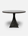 Made Goods Noor Round Metal Dining Table in Zinc Metal