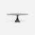 Made Goods Noor Oval Single Base Dining Table in Vintage Faux Shagreen