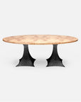 Made Goods Noor Oval Double Base Dining Table in Veneer