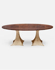 Made Goods Noor Oval Double Base Dining Table in Veneer