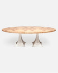 Made Goods Noor Oval Double Base Dining Table in Veneer