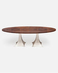 Made Goods Noor Oval Double Base Dining Table in Veneer