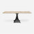 Made Goods Noor Rectangular Single Base Dining Table in Stone