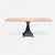 Made Goods Noor Rectangular Single Base Dining Table in Cerused Oak