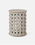 Made Goods Orson Wooden Lattice Drum Stool