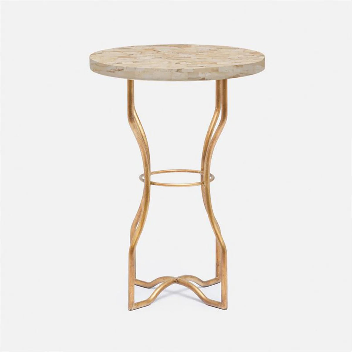 Made Goods Osten Classic Metal Side Table in Stone