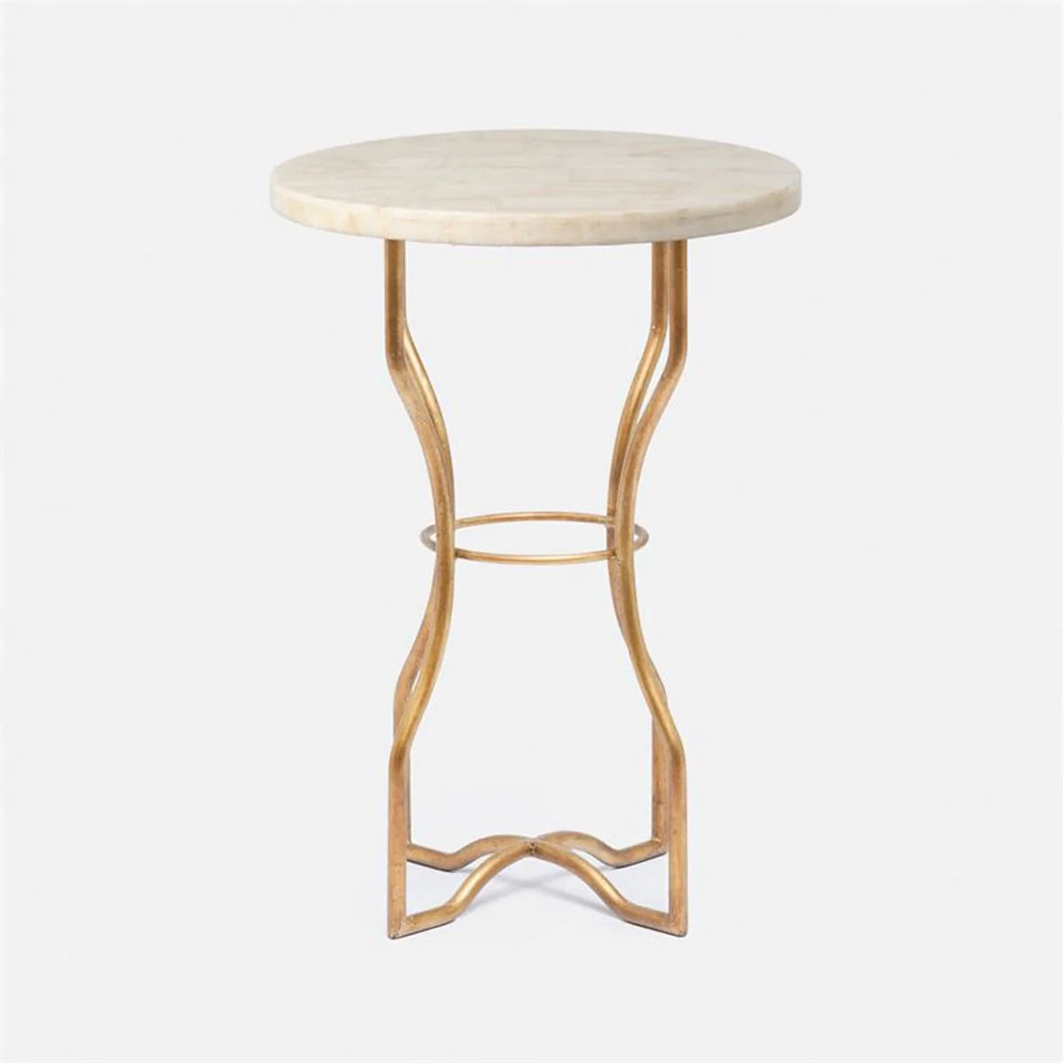 Made Goods Osten Classic Metal Side Table in Stone