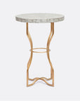 Made Goods Osten Classic Metal Side Table in Shell