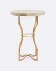 Made Goods Osten Classic Metal Side Table in Shell