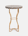 Made Goods Osten Classic Metal Side Table in Shell and Resin