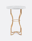 Made Goods Osten Classic Metal Side Table in Marble