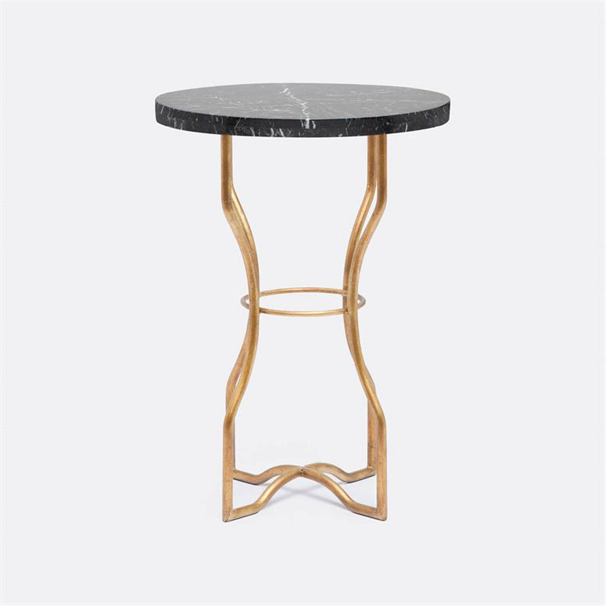 Made Goods Osten Classic Metal Side Table in Marble