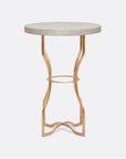 Made Goods Osten Classic Metal Side Table in Faux Shagreen