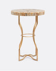 Made Goods Osten Classic Metal Side Table in Shell