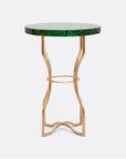 Made Goods Osten Classic Metal Side Table in Shell