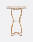 Made Goods Osten Classic Metal Side Table in Shell