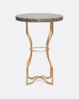 Made Goods Osten Classic Metal Side Table in Shell