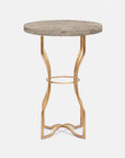 Made Goods Osten Classic Metal Side Table in Marble