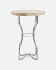 Made Goods Osten Classic Metal Side Table in Shell