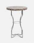 Made Goods Osten Classic Metal Side Table in Shell and Resin