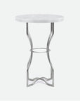 Made Goods Osten Classic Metal Side Table in Marble