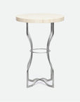 Made Goods Osten Classic Metal Side Table in Natural Bone