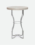 Made Goods Osten Classic Metal Side Table in Faux Shagreen