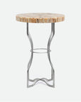 Made Goods Osten Classic Metal Side Table in Shell