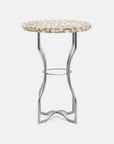 Made Goods Osten Classic Metal Side Table in Shell