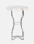 Made Goods Osten Classic Metal Side Table in Shell