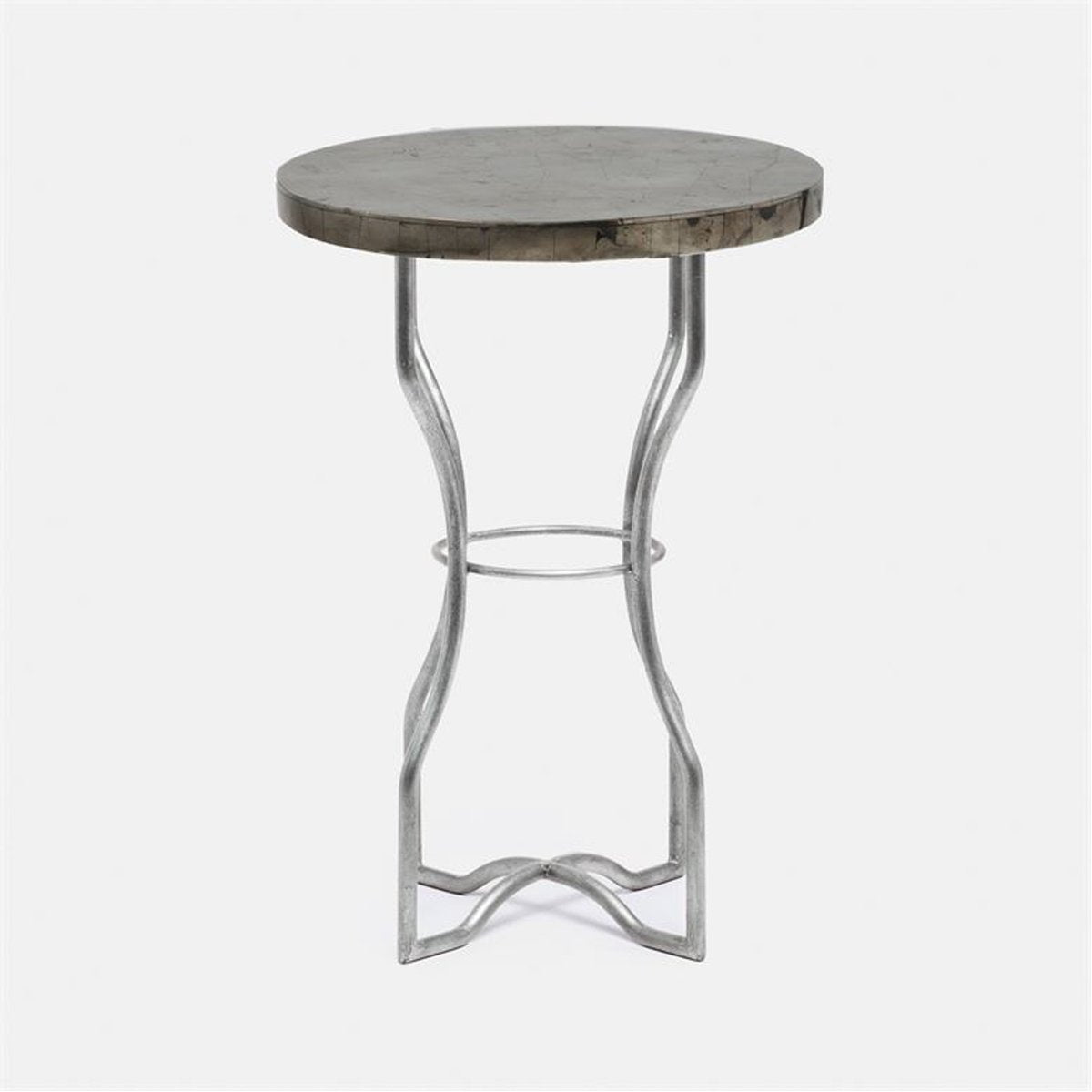 Made Goods Osten Classic Metal Side Table in Pyrite