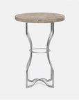 Made Goods Osten Classic Metal Side Table in Marble