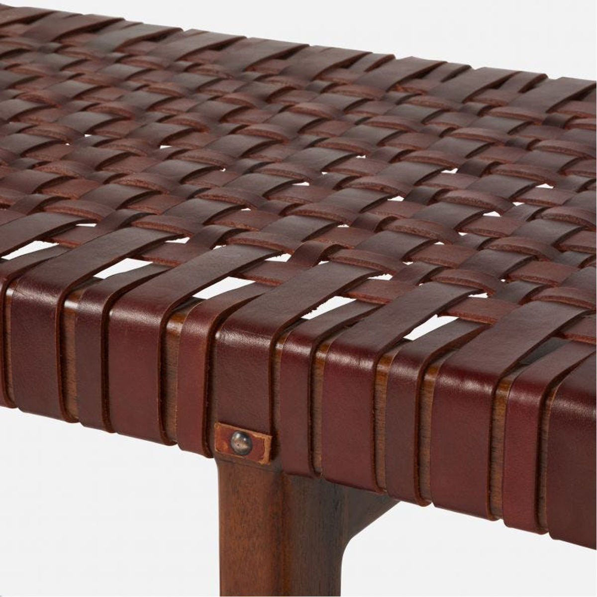 Made Goods Percy Full-Grain Leather Mid-Size Bench