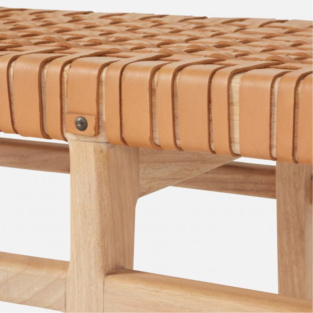 Made Goods Percy Full-Grain Leather Mid-Size Bench