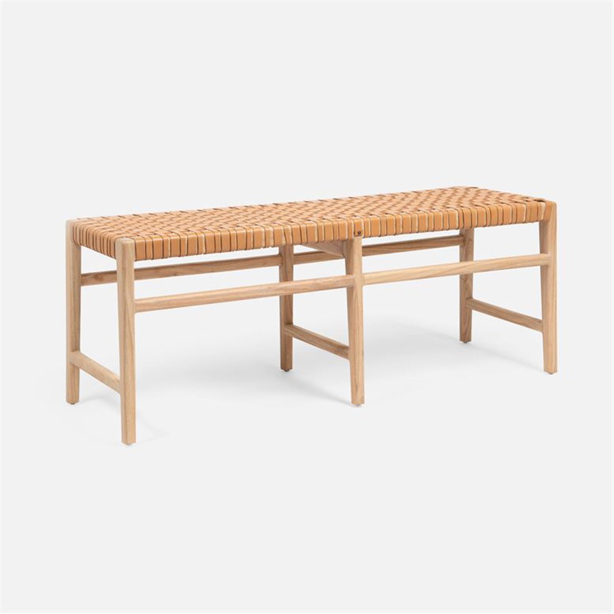 Made Goods Percy Full-Grain Leather Double Bench